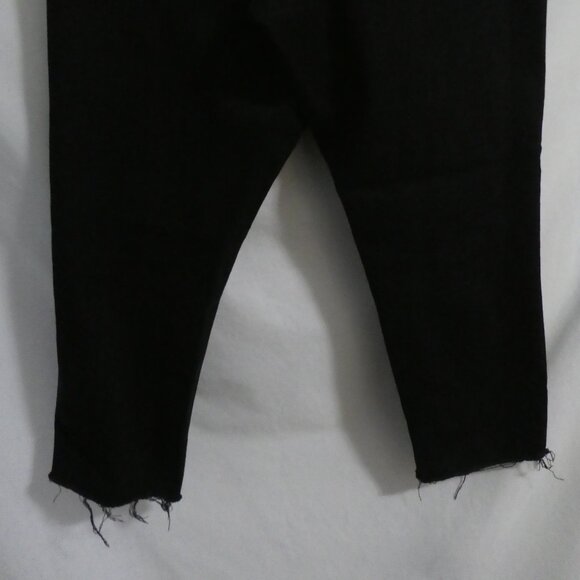 JOE FRESH + | size 16 | Classic Slim | Black Distressed Bermuda Denim Jeans - Picture 16 of 16